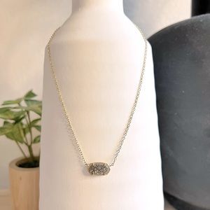 Kendra Scott Elisa Necklace Platinum Drusy